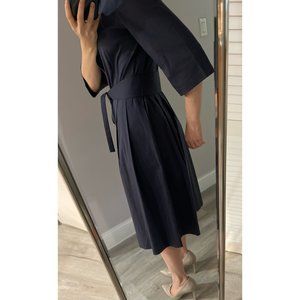 Lafayette 148 New York Steele Blue Shirt dress Size P